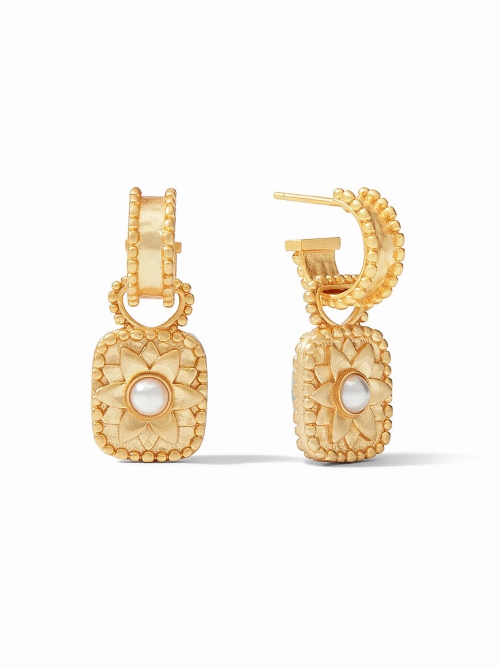 NWOT Julie Vos Marbella Hoop And Charm Earring - Picture 3 of 9